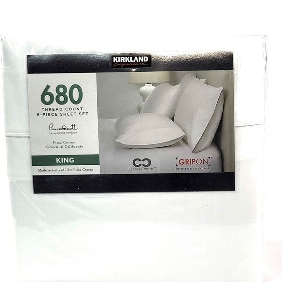 Kirkland Signature Bedding King White 68 Thread Count Kirkland